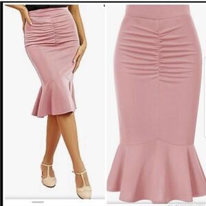 High Waist Mermaid Bodycon skirt 2XL NEW WITH TAGS COLOR PINK